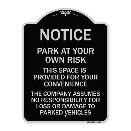 Signmission This Space Is Provided for Your Convenience the Company Assumes No Responsibility for, BS-1824-22808 A-DES-BS-1824-22808